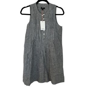 Quince 100% European Linen Sleeveless Swing Dress in Martini Olive Sz XS NWT